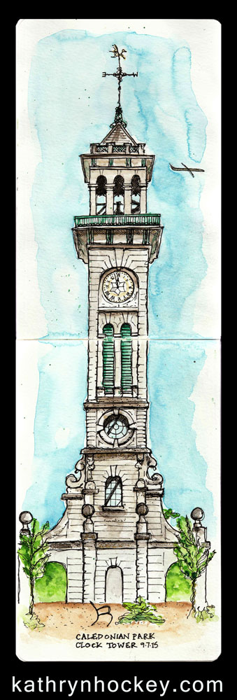 Cally-Park-Clock-Tower-kathryn-hockey-artist-illustrator-web