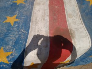 santa maria, sal, cape verde, cabo verde, flag, shaddow