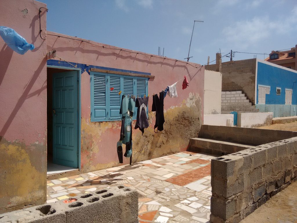 santa maria, sal, cape verde, cabo verde, washing line