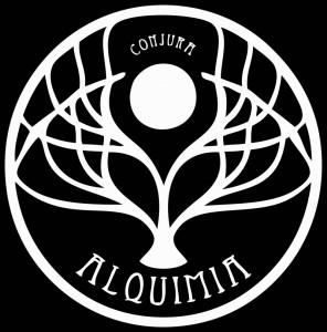 alqumia, logo, graphic design, full moon, gran baba, costa de la luz, el palmar, fine dining, tasting menu, mystery, magic, entertainment