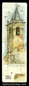 andalucia, Vejer de la Frontera, pen and wash, pen and watercolour, pen and watercolor, sketch, vejer sketchers, urban sketchers, drawing, iglesia divino salvador