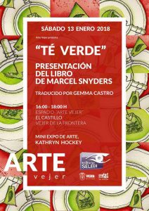 te verde, green tea, play, marcel snyders, arte vejer, exhibition, vejer de la frontera, castle, illustration, book cover, watercolour, pen and watercolour, art, drawing, painting, poster