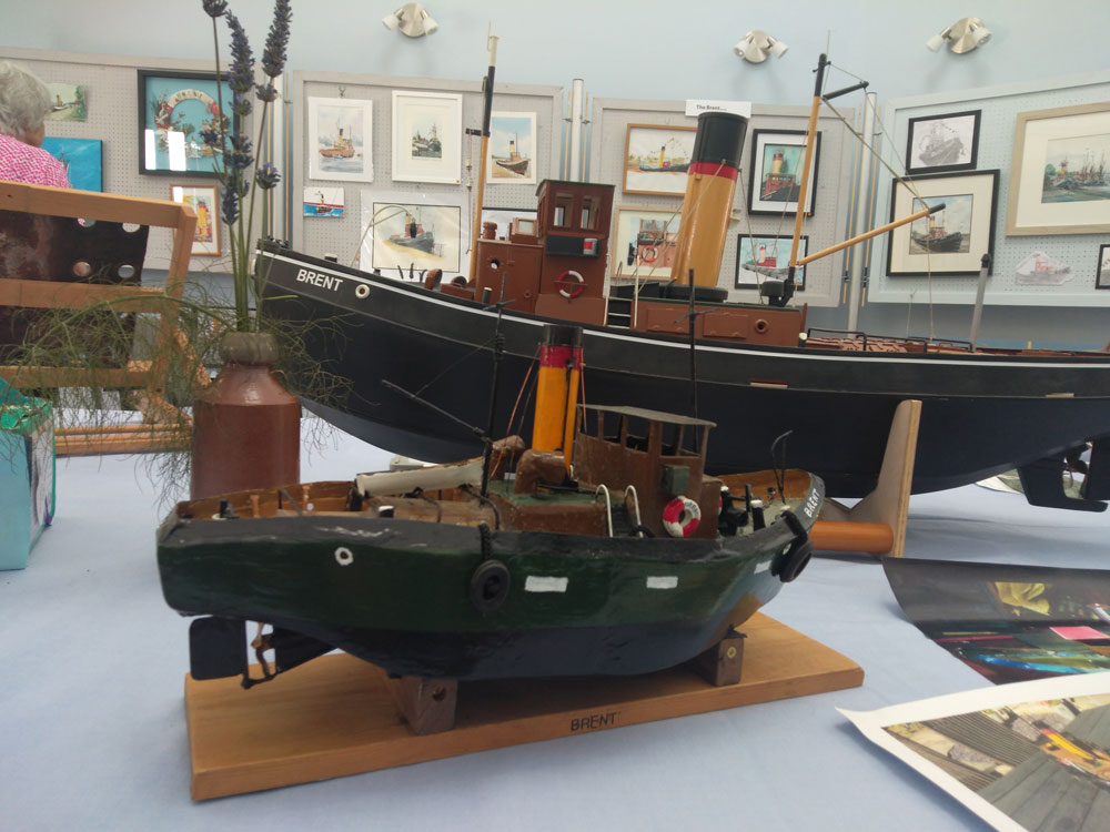 art, exhibition, sculpture, painting, brent, steam tug, boat, maldon, essex, heritage, group show